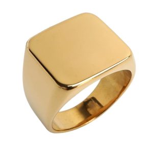 K18 18金　印台リング