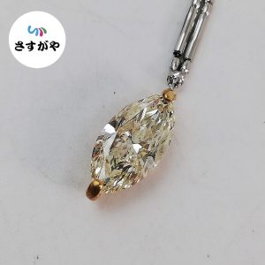 Pt950 マーキスカット・ダイヤモンド ペンダントトップ
