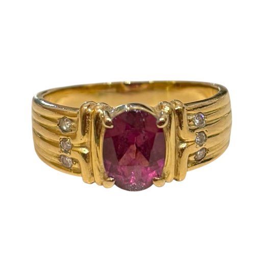 K18 リング メレダイヤ付き 石あり 18金 アクセサリー