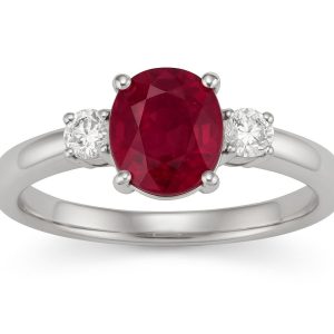 Pt900　ルビー　リング　メレダイヤ