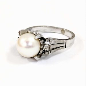 K14WG 14金 ホワイトゴールド リング 指輪 パール