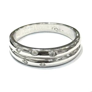 K14 14金 メレダイヤ付き リング