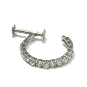 Pt900 プラチナ メレダイヤ イヤリング