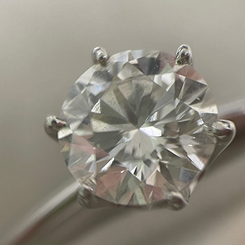 ダイヤモンドの高価買取店| Pt900縦爪ダイヤモンド付きリングの買取| 取手市藤代