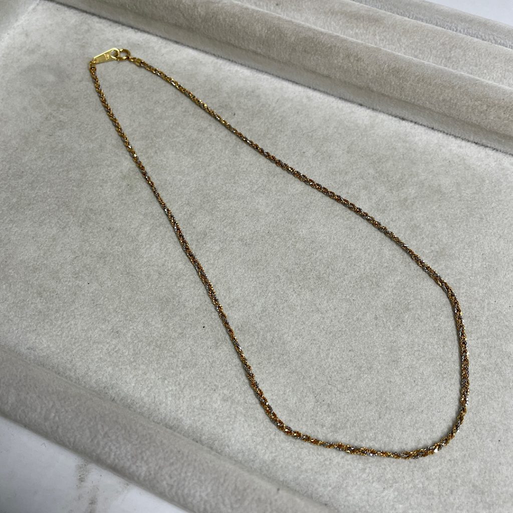 金価格最高値更新！| K18k18WGコンビネックレスの買い取り｜取手市藤代