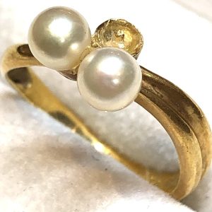 K18(18金) パール　リング