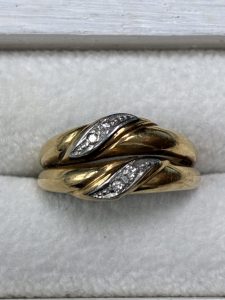 K18 Pt900(コンビ) ダイヤモンドリング