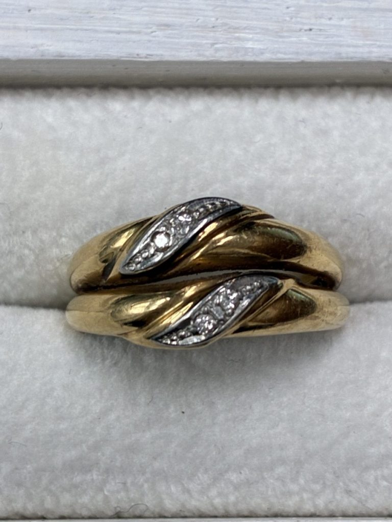 K18 Pt900(コンビ) ダイヤモンドリング