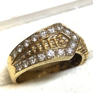 K18(18金)　メレダイヤ付き　リング