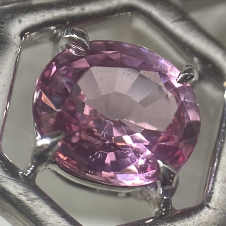 Pt900 ネックレストップ パパラチアサファイア