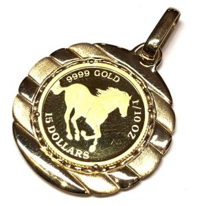 K24(24金)　純金　コイン　K18(18金)　ネックレス　トップ枠