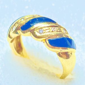 K18 ジュエリーリング メレダイヤモンド