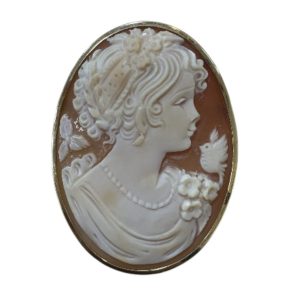 K18 18金 750 カメオ ブローチ