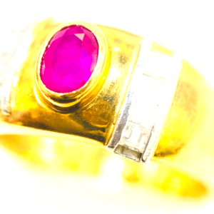 K18 Pt850 金プラチナコンビ ルビー リング アクセサリー