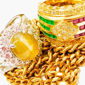 K18 Pt850 キャッツアイ ルビー エメラルド 金プラチナアクセサリーおまとめ