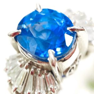 Pt900 サファイア メレダイヤモンド プラチナリング アクセサリー