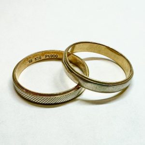【貴金属】K18 18金 750 Pt900 コンビリング ジュエリー アクセサリー