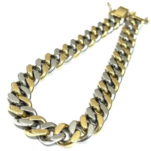 K18 Pt850 コンビ 喜平ブレスレット