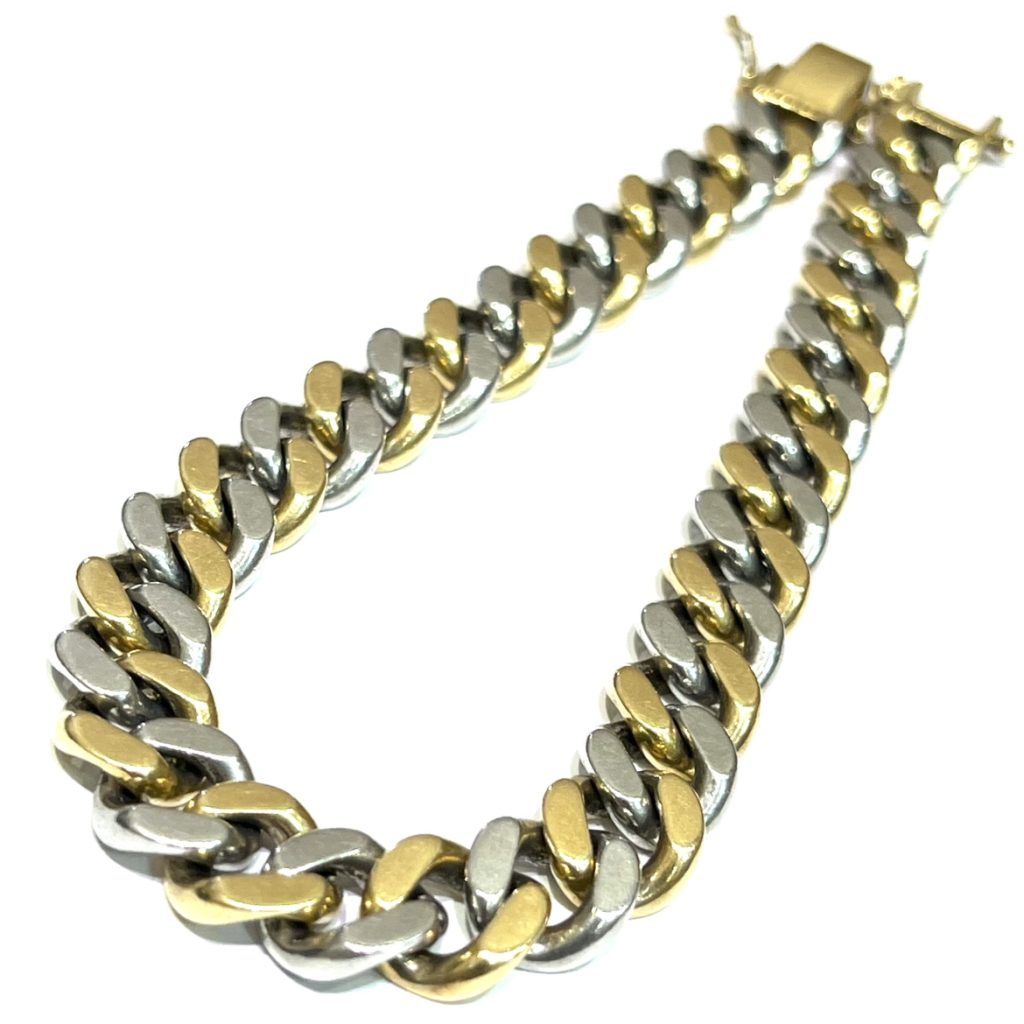 K18 Pt850 コンビ 喜平ブレスレット