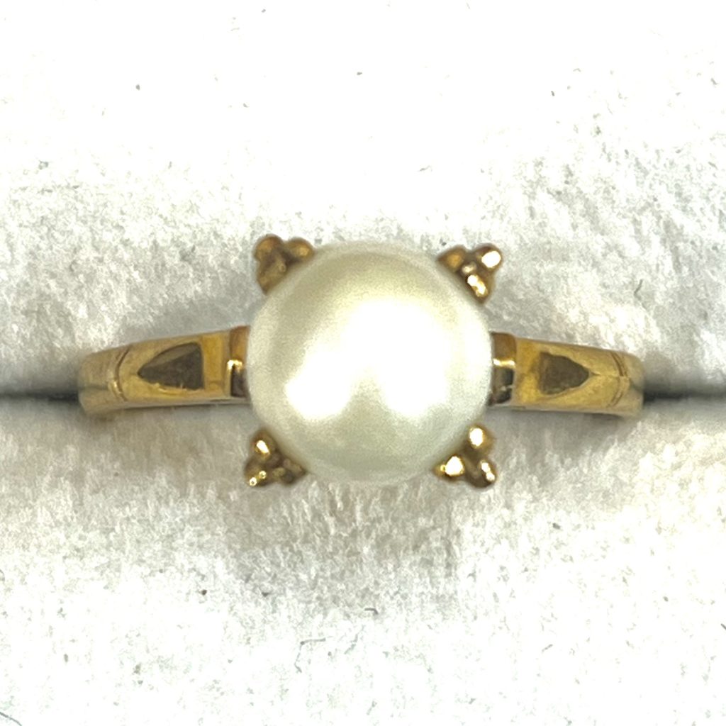 K18　18金　750　パール　リング