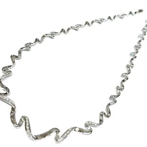 K18WG 18金ホワイトゴールド ダイヤモンド付き ネックレス アクセサリー