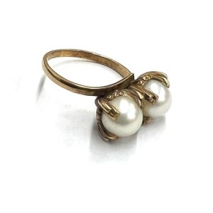 【貴金属】K18 18金 750 パール付きリング