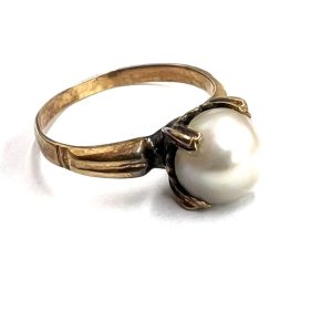 【貴金属】K18 18金 750 パール付きリング