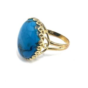 【貴金属】K18 18金 750 リング ターコイズ