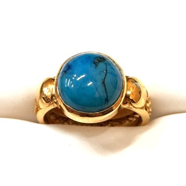 K18　18金　750　ターコイズ　トルコ石　リング