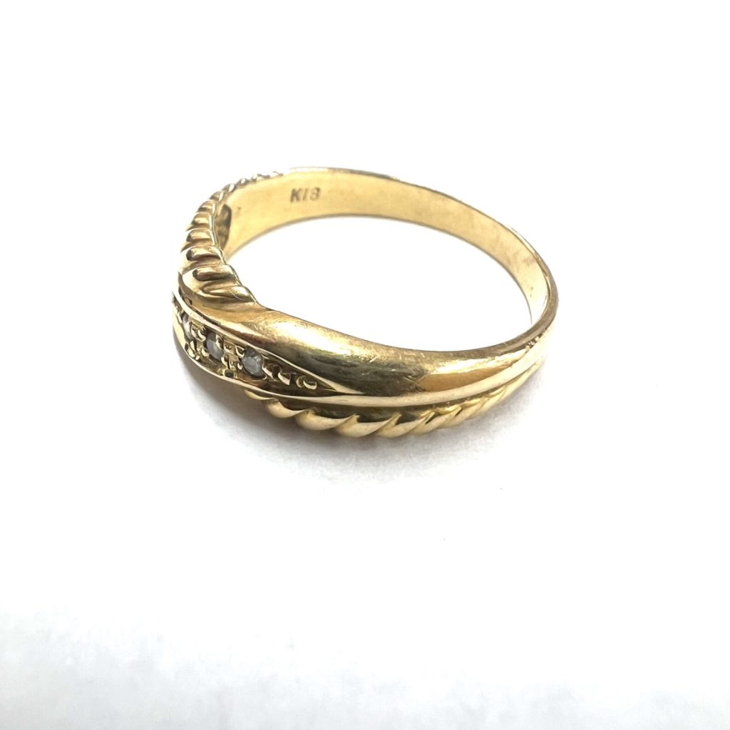 【貴金属】K18 18金 750 リング メレダイヤ