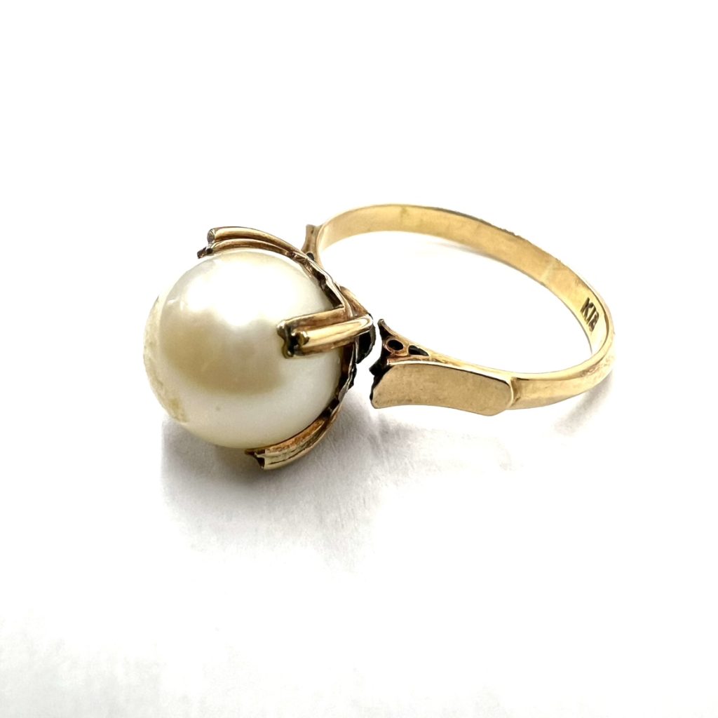 【貴金属】K18 18金 750 リング パール付き
