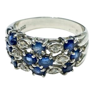 Pt900 サファイア メレダイヤ リング アクセサリー プラチナ 指輪 買取