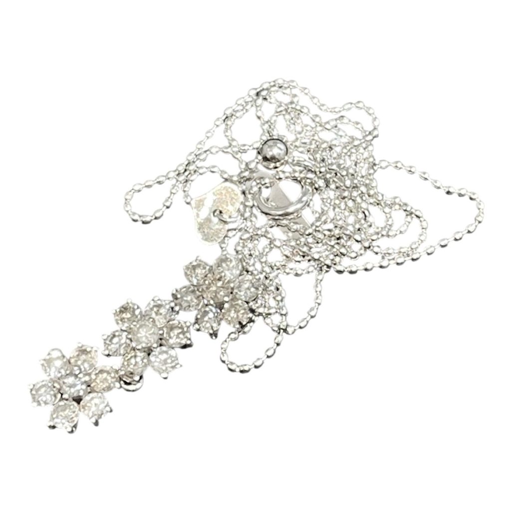 K18WG ダイヤモンド ネックレス アクセサリー ホワイトゴールド 買取