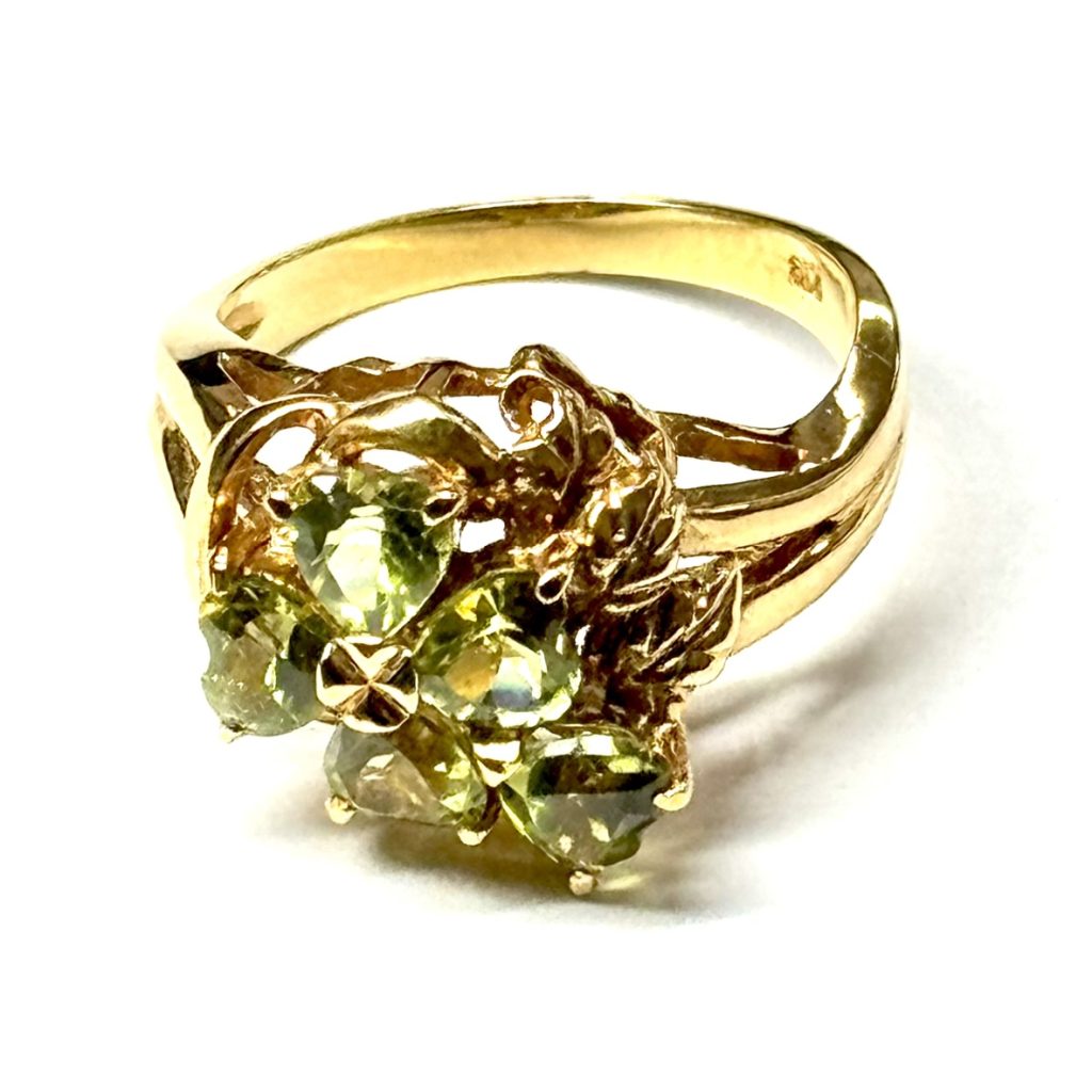 K18 750 18金 金 ペリドット リング