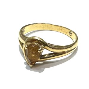 【貴金属】K18 750 18金 シトリン付 リング ジュエリー  アクセサリー