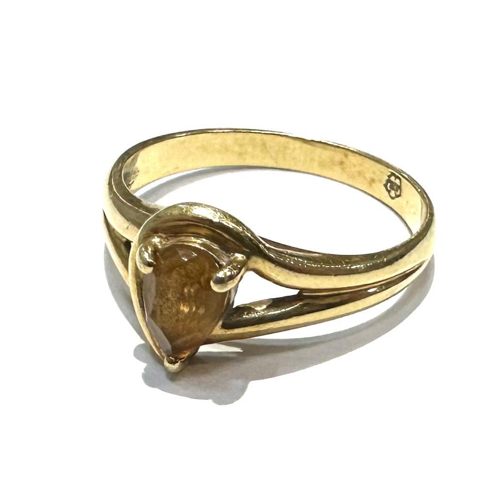 【貴金属】K18 750 18金 シトリン付 リング ジュエリー  アクセサリー