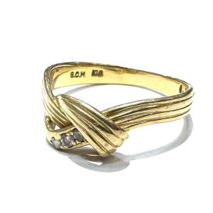 【貴金属】K18 750 18金 メレダイヤ付 リング ジュエリー  アクセサリー