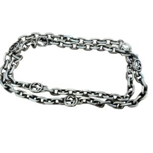 GUCCI（グッチ） インターロッキングG シルバーチェーンネックレス