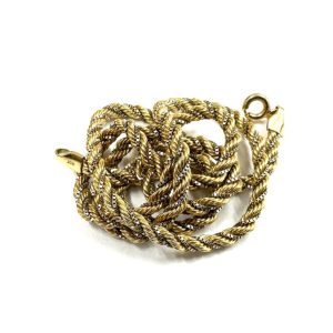 【貴金属】K18 18金 750 ロープチェーンネックレス