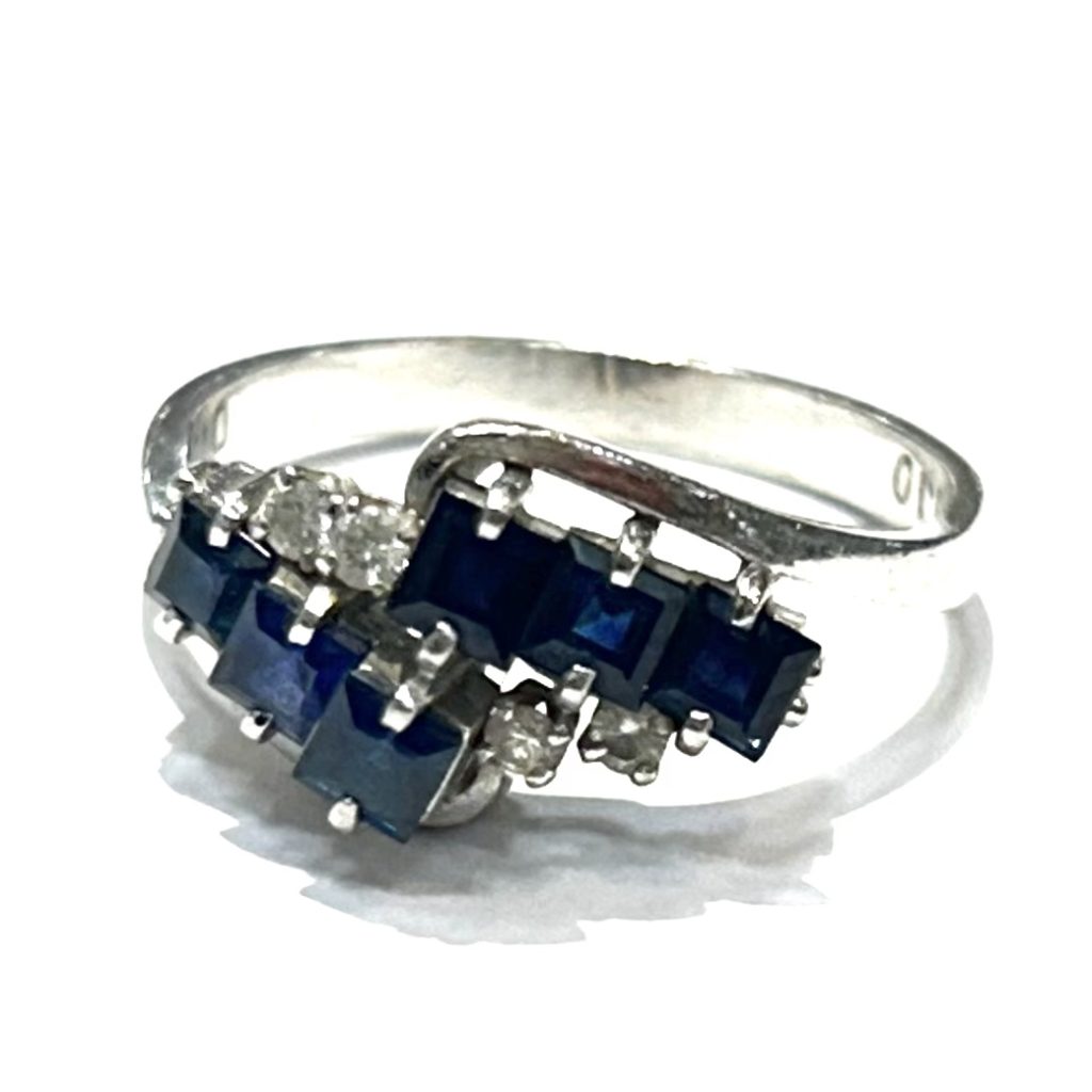 Pt900 プラチナ サファイア リング ジュエリー