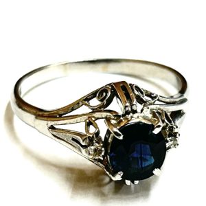 Pt900 プラチナ リング サファイヤ付　ジュエリー