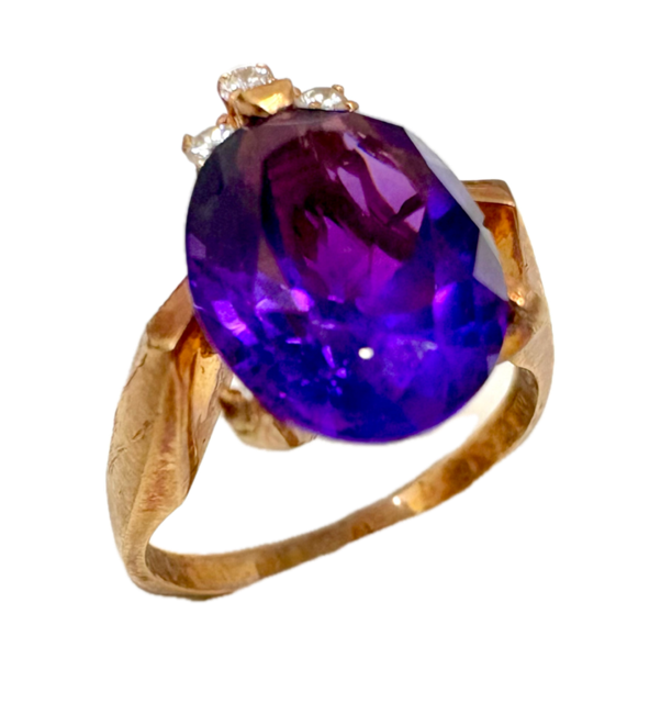 指輪　リング　アクセサリー　金　K18　18金　宝石　アメジスト