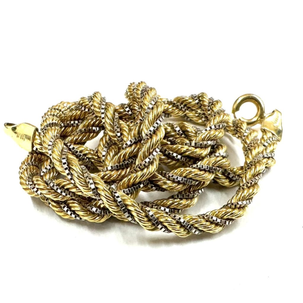 K18 18金 750 Pt850 プラチナ コンビ ネックレス アクセサリー ジュエリー 貴金属