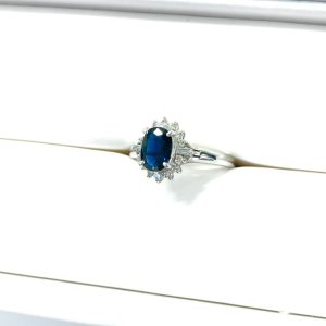 Pt950　プラチナ950　サファイア　メレダイヤ　ジュエリー