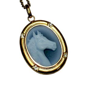 K18(18金) カメオネックレス