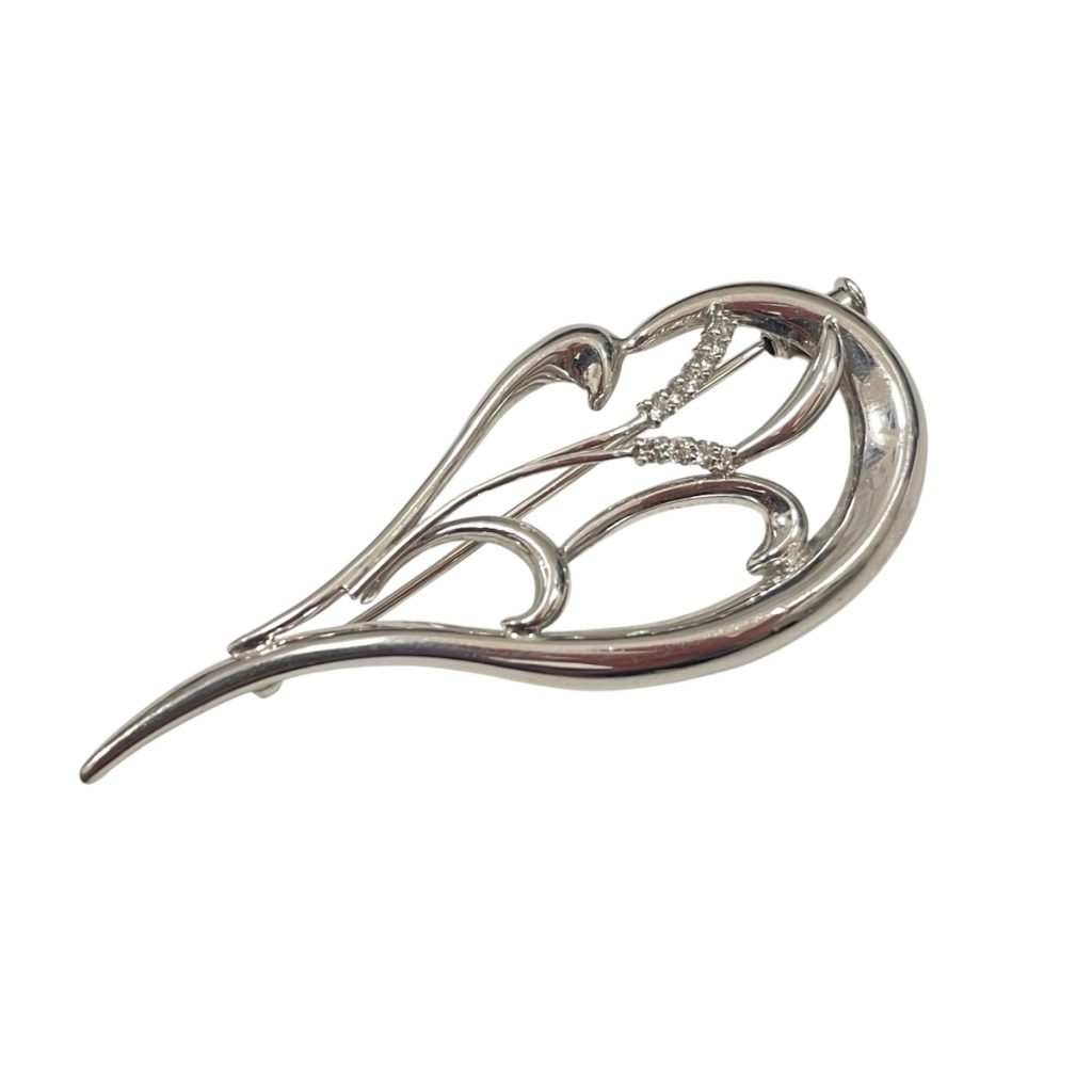 K18WG　ブローチ