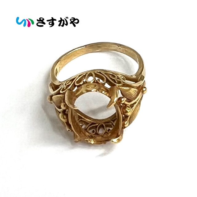 金 K18 リング 指輪 石取れ 破損 アクセサリー