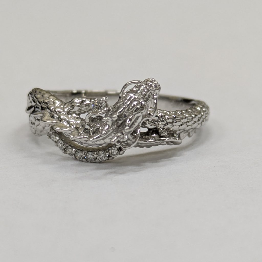 K18WG　ホワイトゴールド　18金　リング