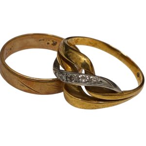 K18 18金 750 リング・K18/Pt900 18金/プラチナ900 ダイヤモンド リング おまとめ　札幌市 東区 元町