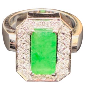 Pt900 プラチナ900 エメラルド・ダイヤモンド リング　札幌市 東区 元町